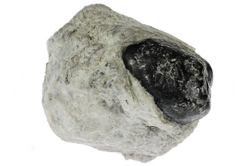 Apache tear (obsidian) from the USA isolated on white background