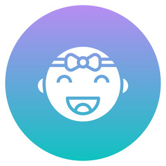 Obraz premium HAPPY flat icon,linear,outline,graphic,illustration
