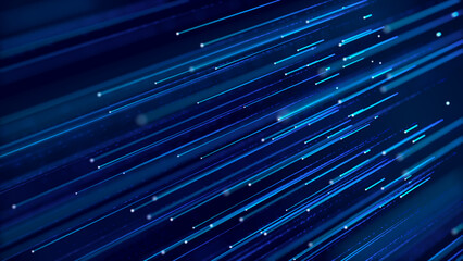 Futuristic illustration with explosion of data.Blur technology background led fibers.Abstract digital background . Speed of digital lights background.