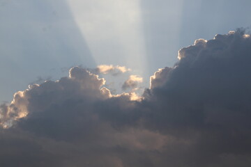 Landscape of clouds on the blue sky in daytime