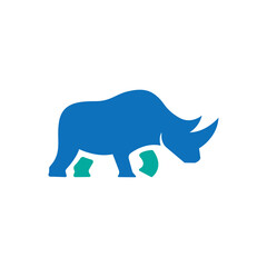 Rhino Logo Design Vector