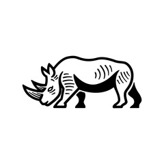 Naklejka na ściany i meble Rhino Logo Design Vector