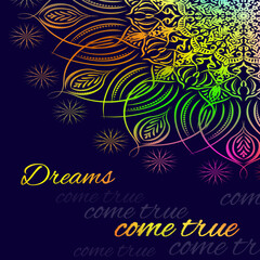 The template for the classic greeting cards with ornamental pattern for greeting cards