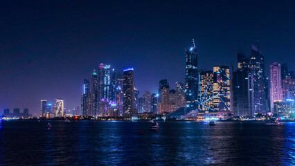 Fototapeta na wymiar Dubai Towers skyline view