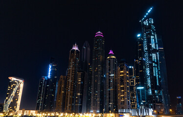 Fototapeta na wymiar Dubai Towers skyline view