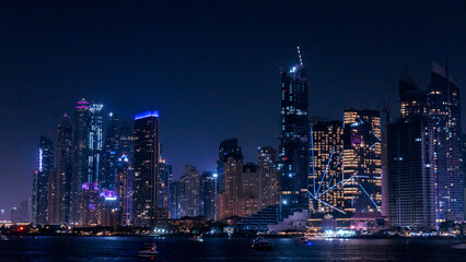 Dubai Towers skyline view