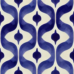 Papier Peint photo Portugal carreaux de céramique Decorative Mediterranean patterns in monochrome blue. Ready to assemble tiles, patterns, decorations, design, borders, graphic design and more! Isolated on white background.