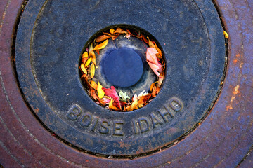 Iron Metal Round Manhole Cover in City of Boise Idaho