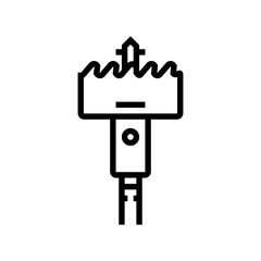 hole drill saw line icon vector. hole drill saw sign. isolated contour symbol black illustration