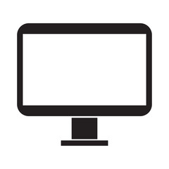 led computer monitor icon vector design template in black color isolated sign on white background