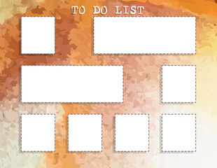 to do list with watercolor background