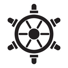 Obraz premium steering wheel icon vector design template in black color isolated sign on white background