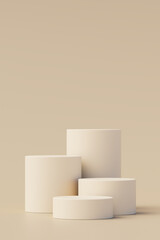 Background 3d scene with podium, minimal product display mock up scene and geometric shape object. 3d rendering