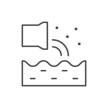 recommend clip art: Waste water line outline icon
