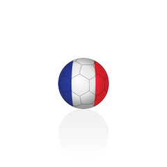France national flag on soccer ball vector graphics