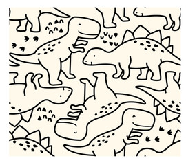 Cute dinosaur friends