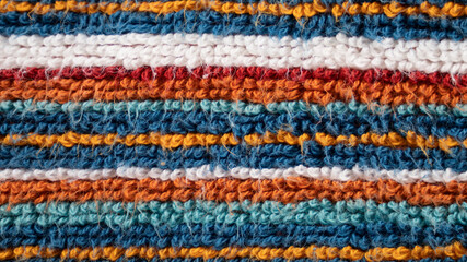 Fototapeta na wymiar Colorful towel texture of lines. background.