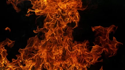 Keuken spatwand met foto Abstract blaze fire flame background. © Jag_cz