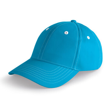 With simple multiple clicks, you may visualize your designs on this Side Perspective View Stylish Sport Hat Mockup In Blue Atoll Color.