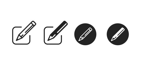 Edit pen, line draw editing icon. Drawing tool vector symbol set.