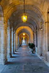 Obraz premium Portico of the City Hall of Santiago de Compostela, Galicia, Spain. Santiago's road.