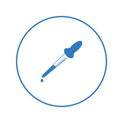 Healthcare medicine eye dropper icon | Circle version icon |