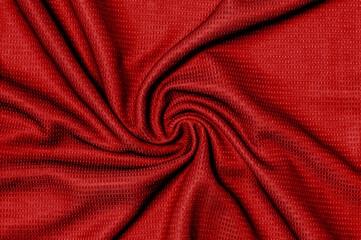 Red football, basketball, volleyball, hockey, rugby, lacrosse and handball jersey clothing fabric texture sports wear background