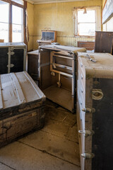 Old Traveling Trunks, Hotel Lobby, Ghost Town of Bodie