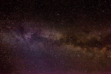 Fototapeta premium Starry sky at night in the countryside. Milky Way.
