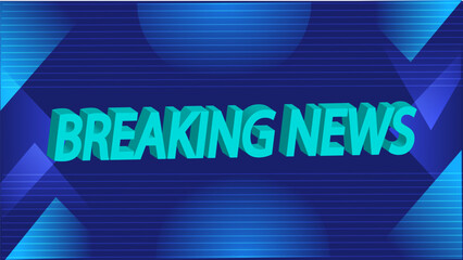Text Effect News Broadcast Breaking News Abstract Background IN Deep Blue Color, Broadcast Backdrop For Media Channels.