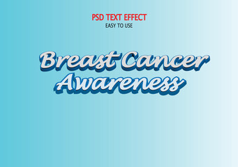 Fototapeta na wymiar Breast Cancer Awareness Text Effect Banner Design With LightColor Background , Text Effect Banner Design For Media Channel.