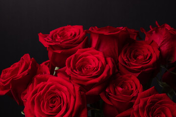 The red roses for the Valentine 