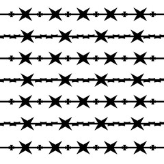 Barbed wire isolated on white background