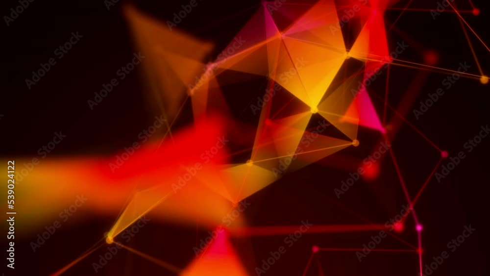Poster abstract digital connection moving dots and lines. motion. technology background, network connection