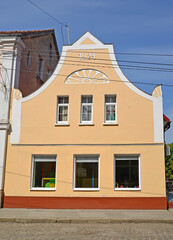German-built building (1924) on Kalinin Street. Chernyakhovsk, Kaliningrad region