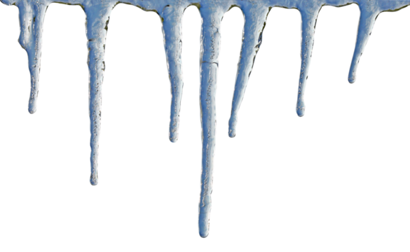 Stalactite de glace suite à une pluie verglaçante