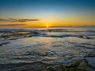 Naklejka premium Sunrise Seascape at Flat Rock