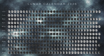 Lunar Calendar 2026 Northern Hemisphere