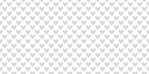 Hand drawn background with hearts. Seamless wallpaper on surface. Chaotic texture with many love signs. Lovely pattern. Line art. Print for banner, flyer or poster. Black and white illustration
