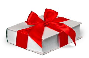 Book wrapped with a ribbon - isolated image