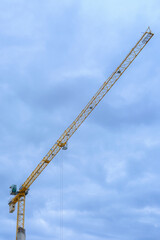 yellow crane on a construction site