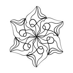 Vector arabesque for design template. Abstract ornament for coloring book pagesm invitations, greeting cards, stickers.