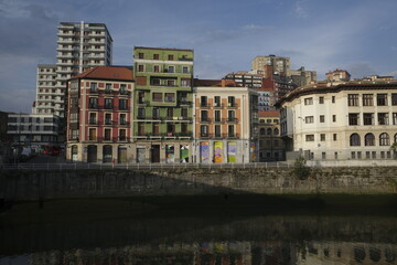 View of the riverside of Bilbao