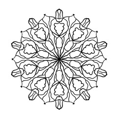 Vector arabesque for design template. Abstract ornament for coloring book pagesm invitations, greeting cards, stickers.