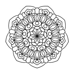 Vector arabesque for design template. Abstract ornament for coloring book pagesm invitations, greeting cards, stickers.