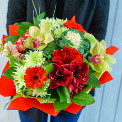 nice bouquet in the hands