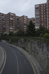 Road in the city of Bilbao