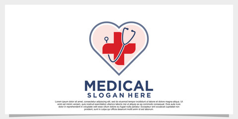 medical logo design vector with creative concept