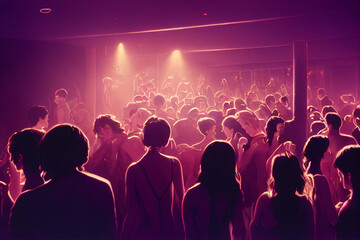 Fototapeta na wymiar people dancing in the club