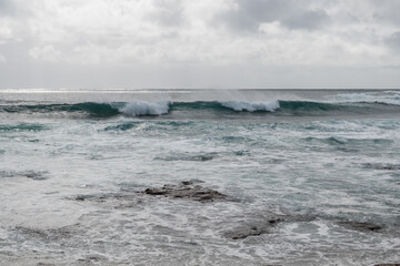 Shellharbour Beach, New South Wales, Coastline and Crashing Waves